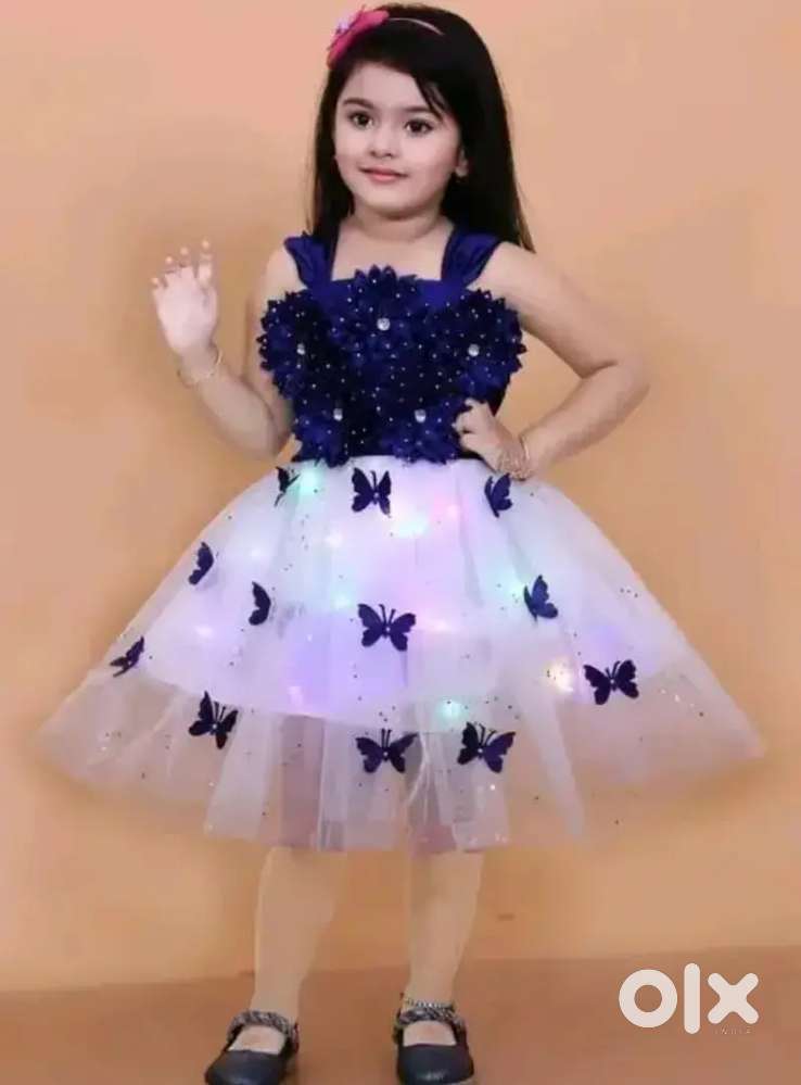 Blue colour dress with lighting6