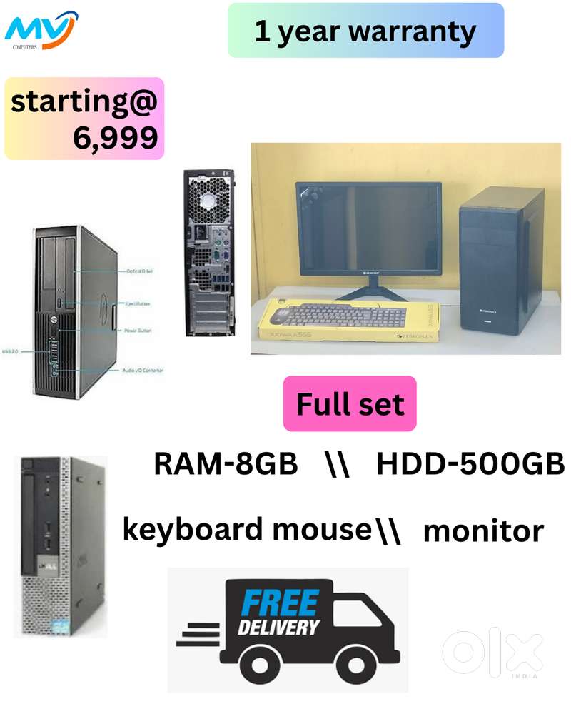 Low Price Full Set  Branded CPU  Monitor  Keyboard Mouse