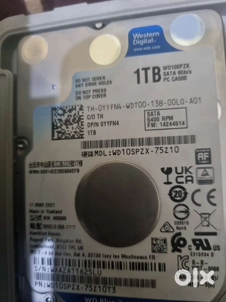 1TB hhd  wd