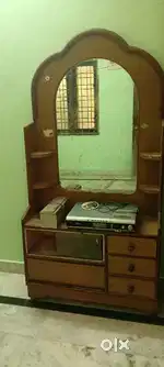 Double cot bed and dressing table