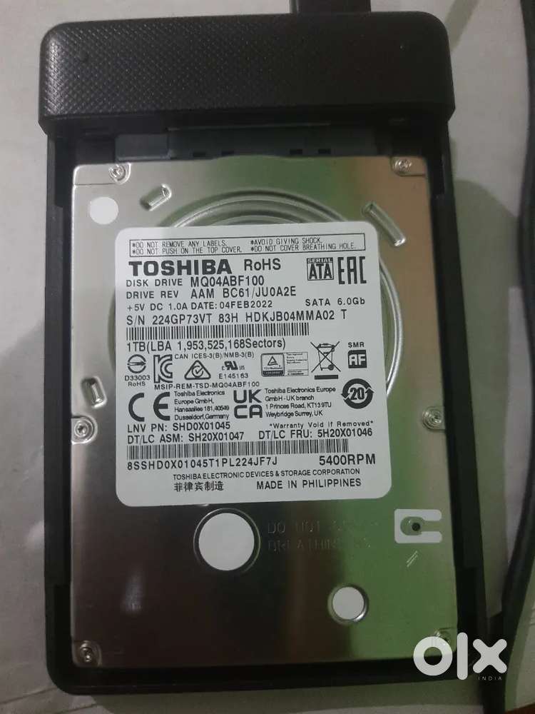 Toshiba 1tb hdd 2500/-only