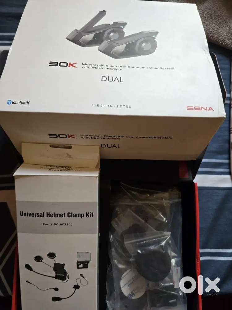 Sena30k single unit & extra helmet clamp kit