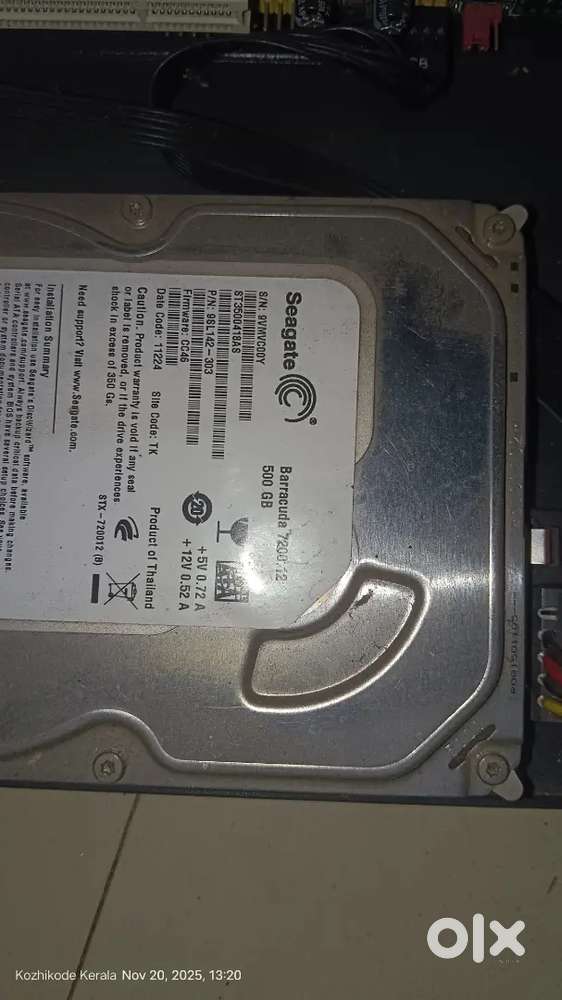 500GB HDD  good condition