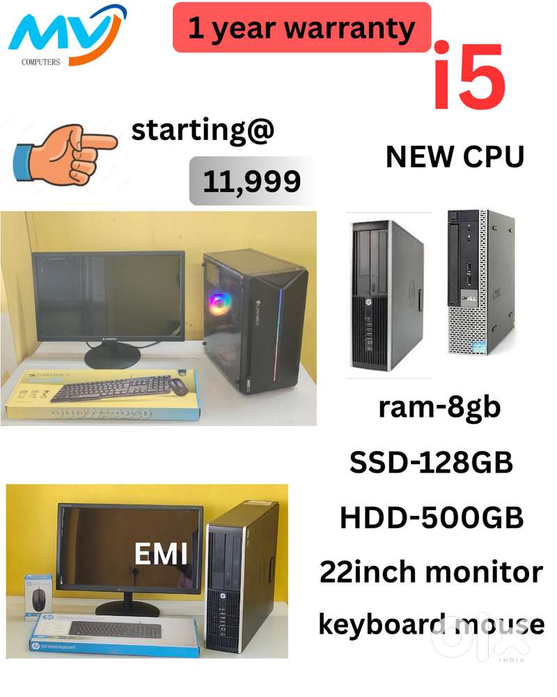 1 - Year Warranty  Cash on home delivery  CPU - Branded new cpu
