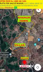 Rs 12800sq yd Plots at BHANUR near Shankarpally