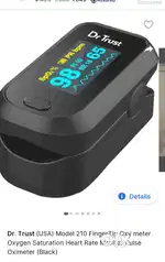 Dr. Trust (USA) Model 210 FingerTip Oxy meter Finger Oxygen Satu