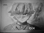Zenitsu sketch from demon slayer