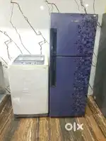 Whirlpool flower model double door refrigerator and washing machine 86