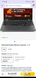 Lenovo LOQ 54000/-