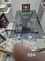 NILKAMAL DINING TABLE WELL CONDITIONED 6 SEATER, SALE DUE TO SPACE