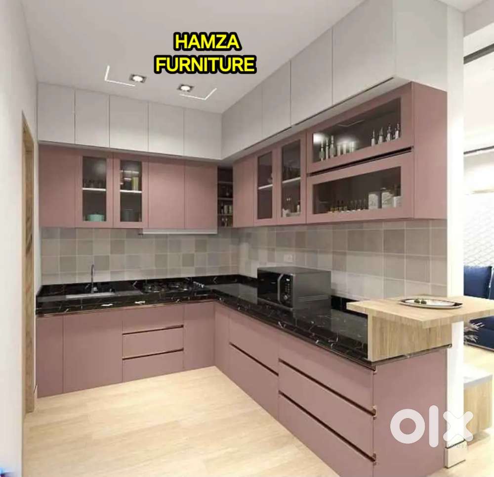 HAMZA FURNITURE NEW designer elegant look Plywood kitchan modular