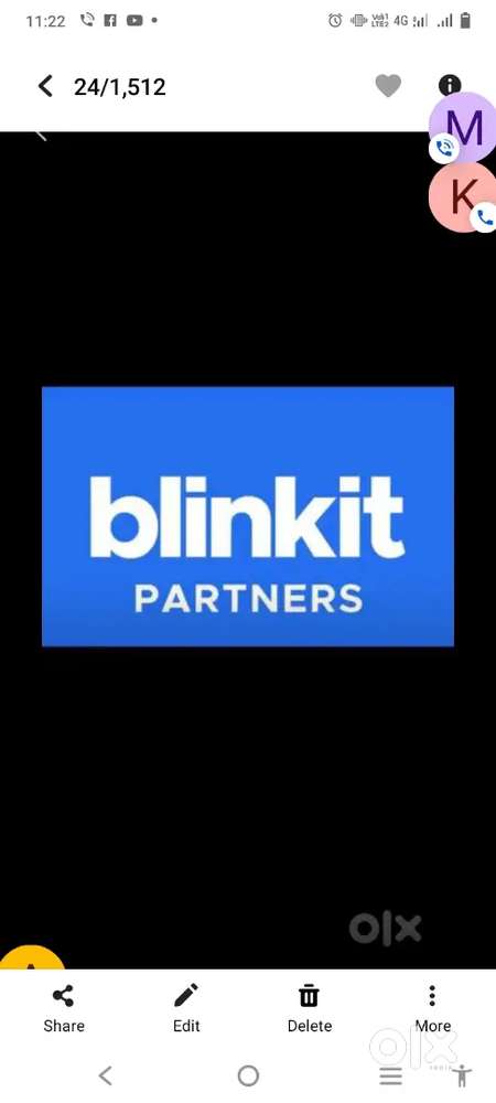 Hiring for Gwalior blinkit delivery boy job