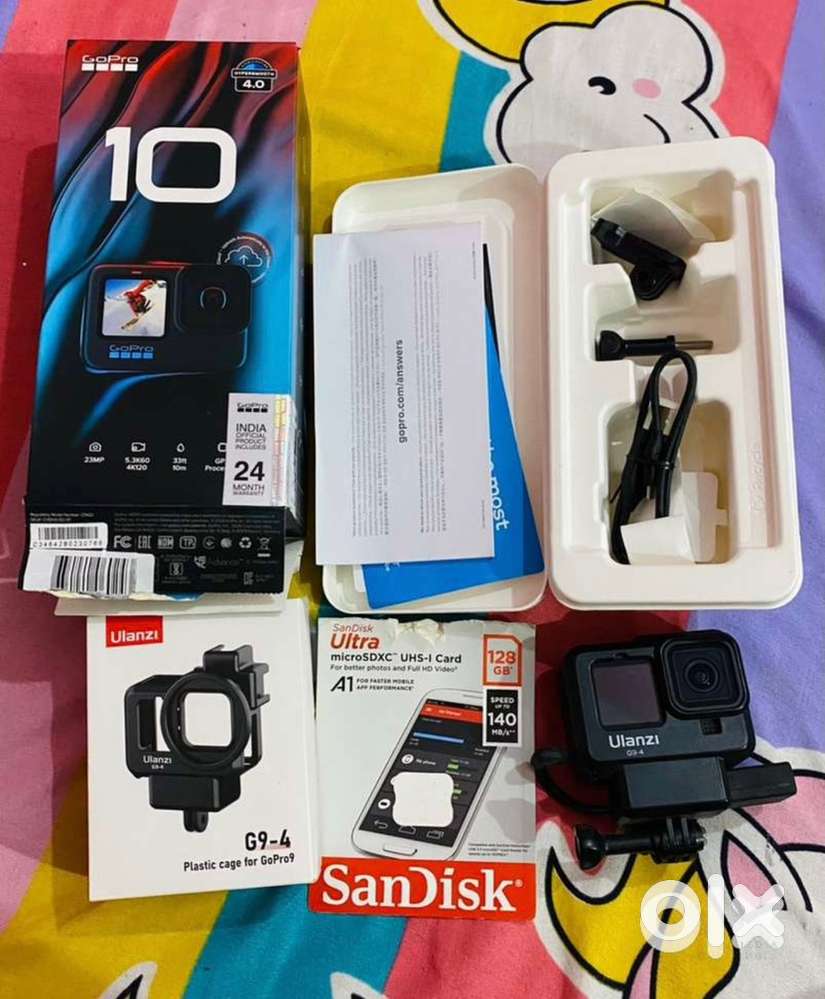 Go pro hero 10 3 months old with complete moto vlogging setup