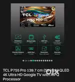 TCL 4K QLED 55’ TV hit model
