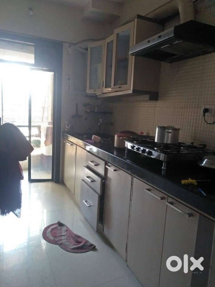 2 BHK Full Work Done With Extended Balcony In Living Room