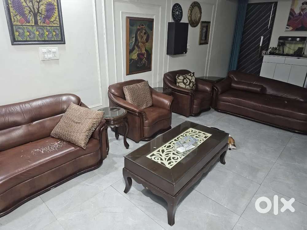 7 Seater Leatherette Sofa Set