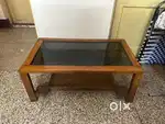 Glass Top Wooden Center Table