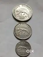 British india last coin 1947 Tiger coin set