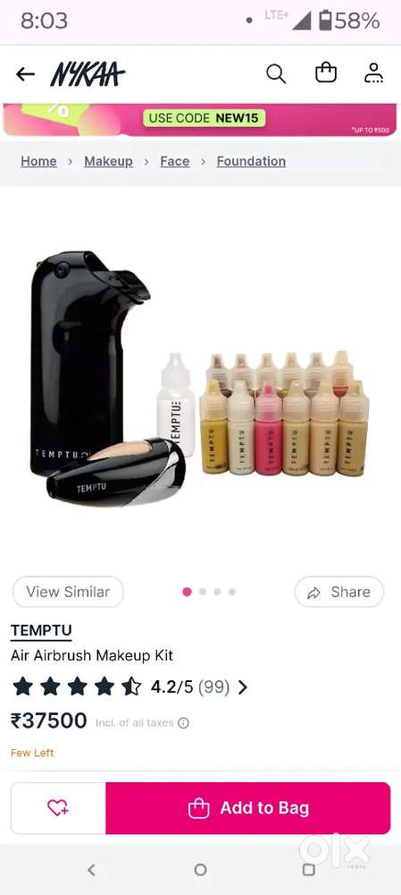 Airbrush machine Temptu Air for professionals
