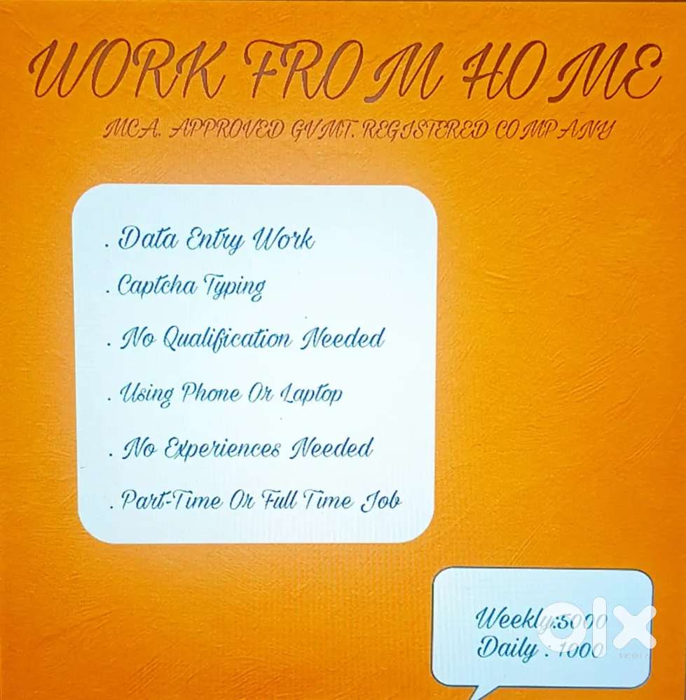 Data entry work