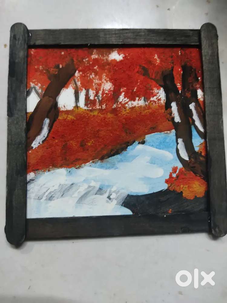 Natures drawing and waterfall