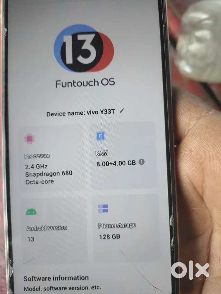 Vivo y33t 8gb /128
