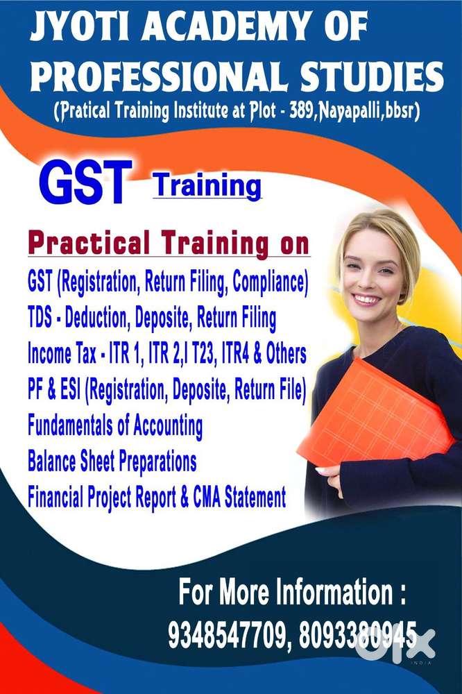 Practical Training on GST/TDS Return filing, Advance Tally & ITR file