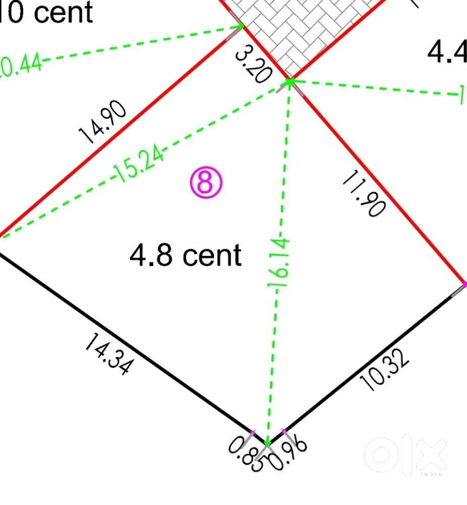 Lands near kazhakuttom 5cent &4cent Technopark just km