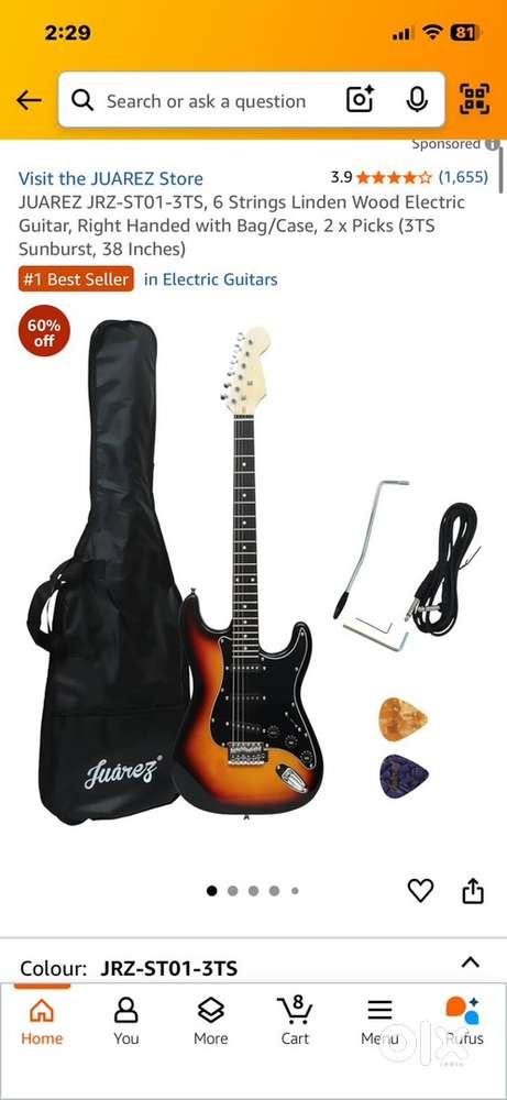 It’s a wood electric guitar.