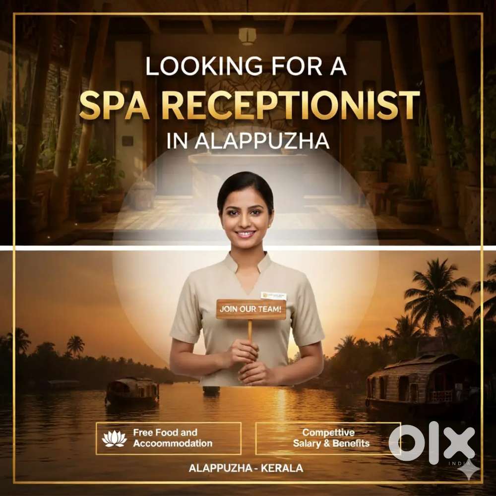 Urgent hiring- Spa receptionist- Alappuzha