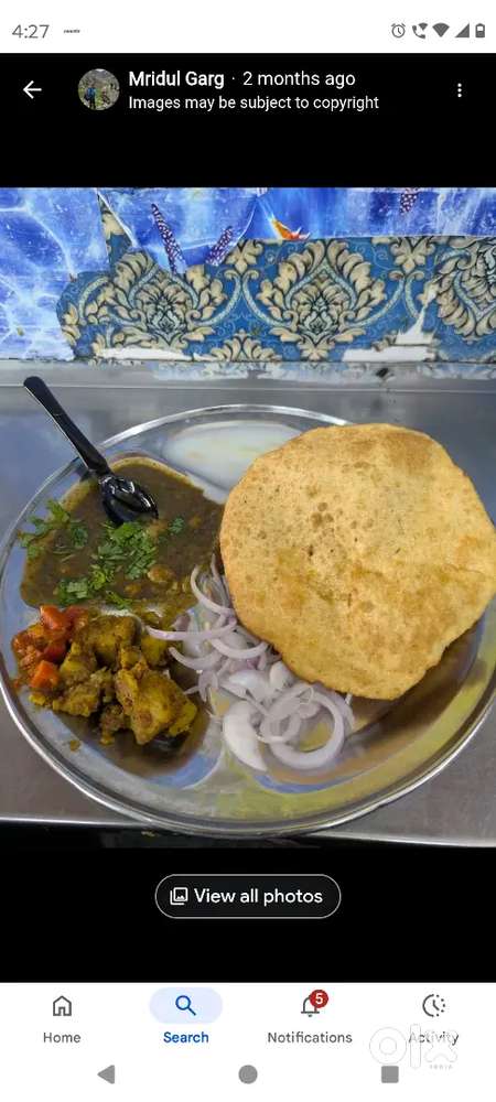 Poori sabzi & chole bature chef