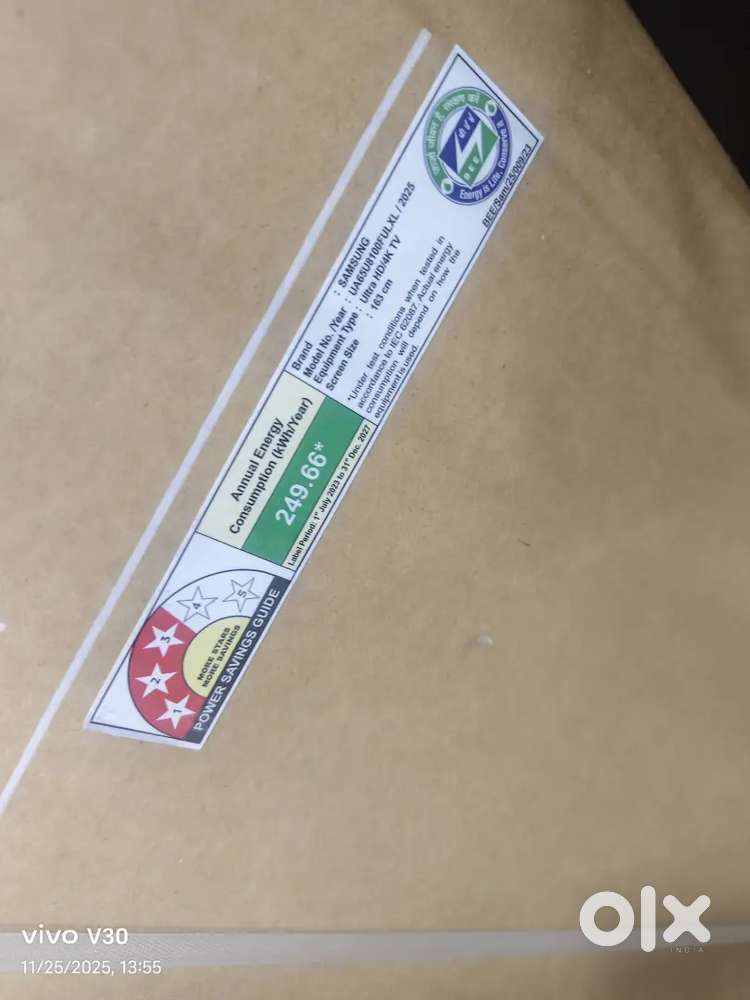 65 inches samsung Tv seal box