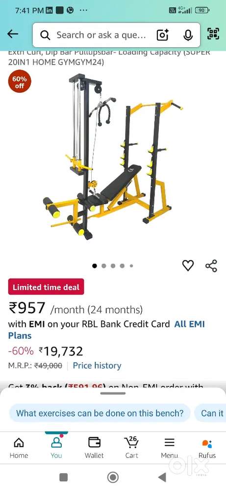 Home Gym Equipment with weight