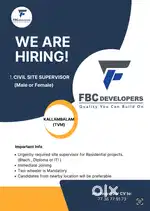 Urgently Required site supervisor Civil