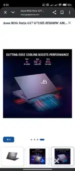 Asus ROG strix g17 16GB RAM 1TB SSD 4GB graphics Nvidia
