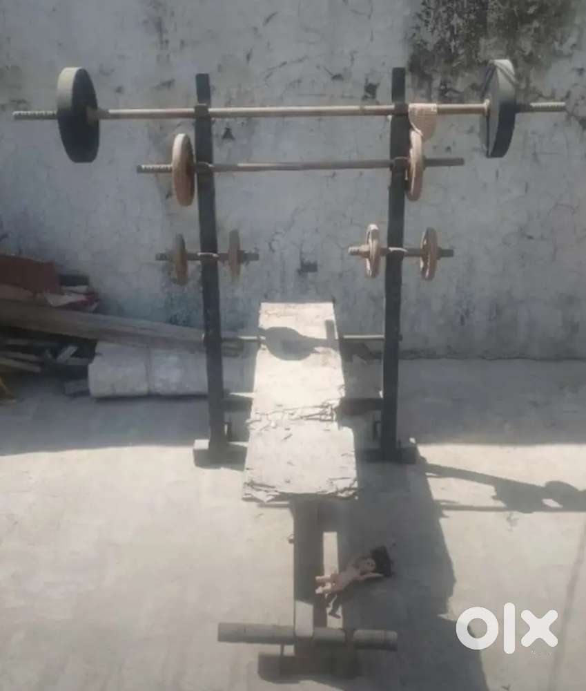 Dumbbell rod plate and table