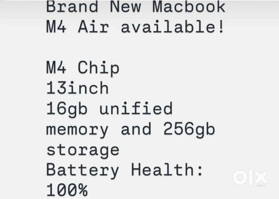 Macbook M4 Air