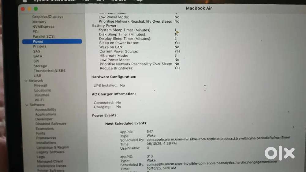 MacBook Air 8GB Ram 256GB