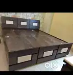 Today sale new double bed with box starting price only 7480/Emi availa