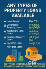 Any types of property loans ఇవ్వబడును