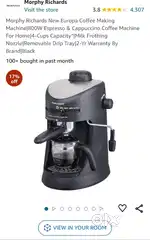 Morphy Richards New Europa Coffee Making Machine|800W Espresso & Cappu