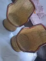 two bamboo chair
