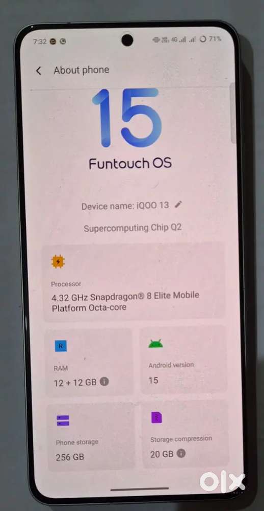 iQOO 13 in good condition under warranty.