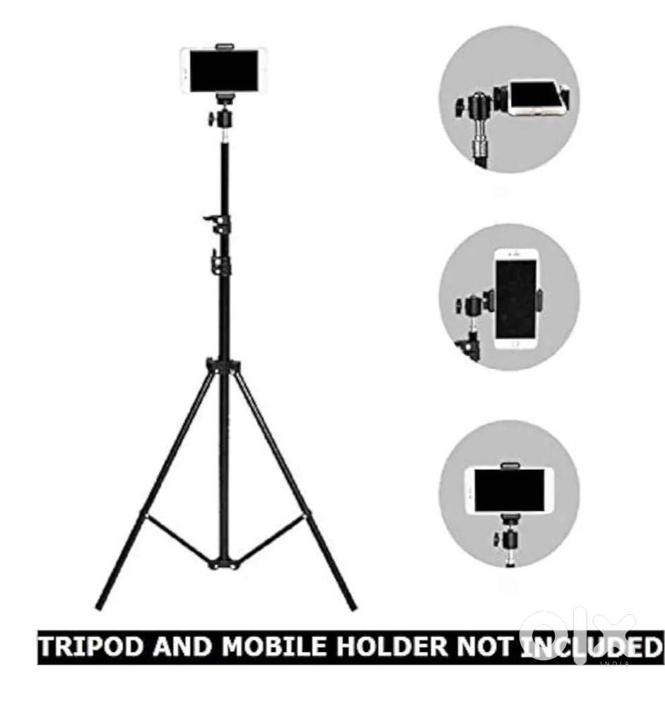 TRIPOD STAND ADJUSTABLE UPTO 7FT FOR MOBILE USE AND RING LIGHT
