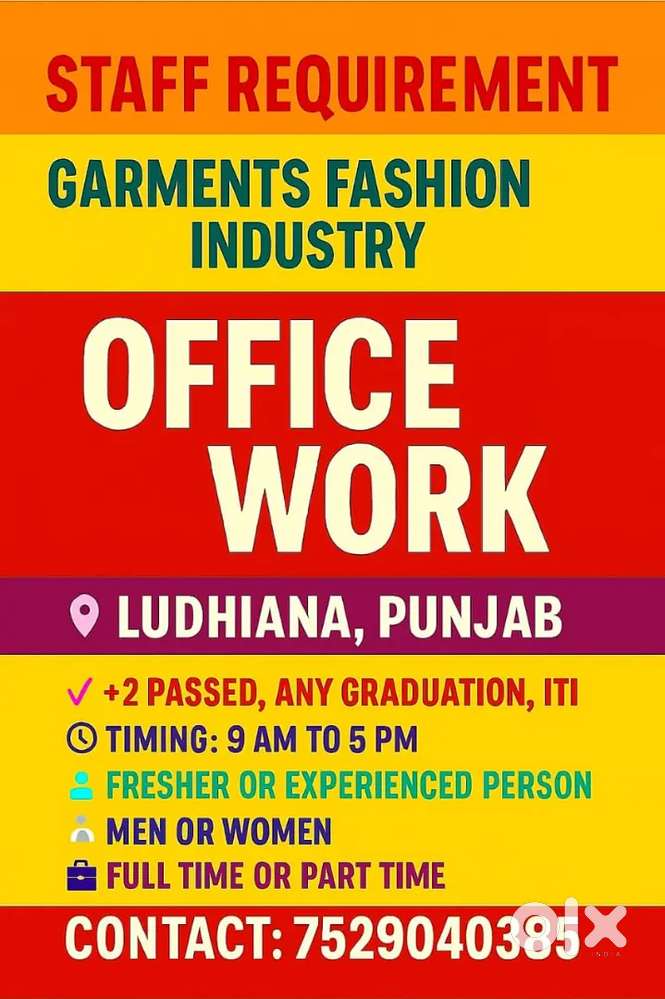 Garments fashion industry office work