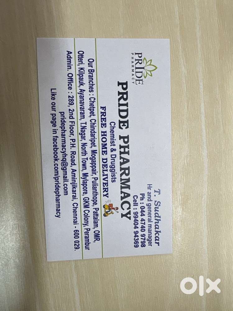 In Pharmacy male & Female job available good salary & incentives