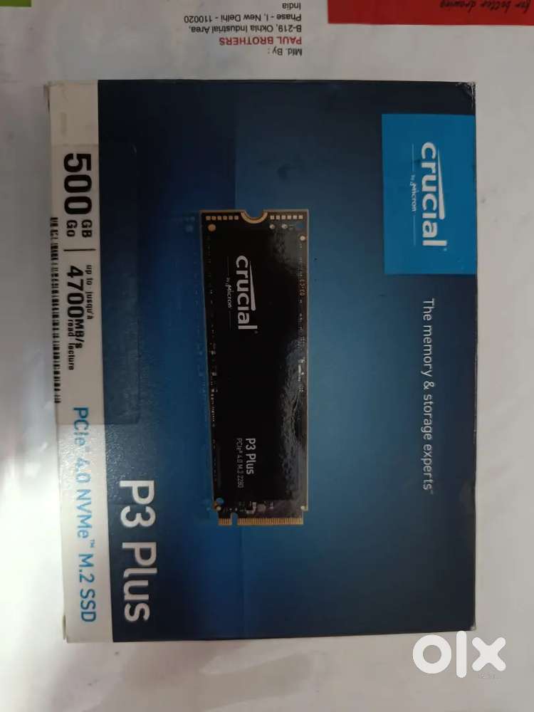Crucial p3 plus 500gb nvme SSD n Samsung DDR5 Laptop Ram 8gb x 2