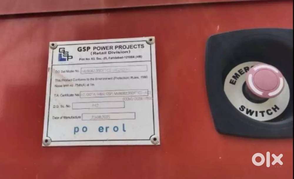 2021 Model 62.5 KV Mahindra Genset, for immediate Sale