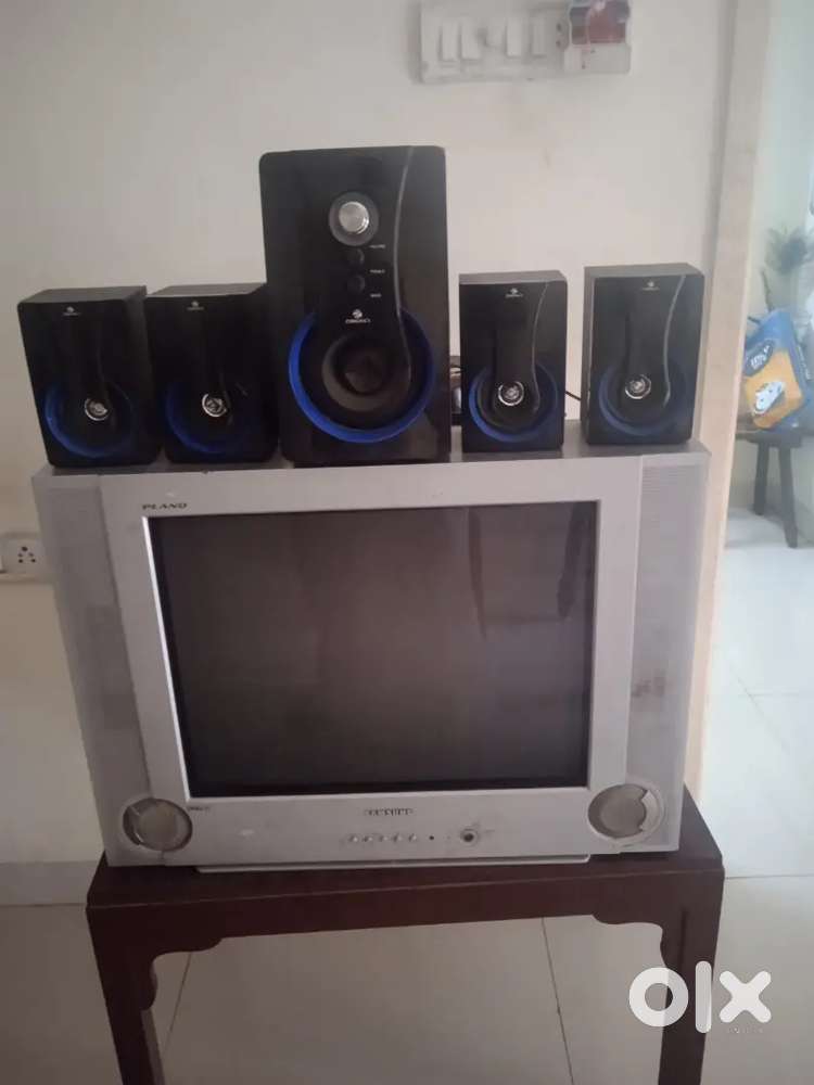 Samsung 21 inch TV with Vguard stabilizer and home theater