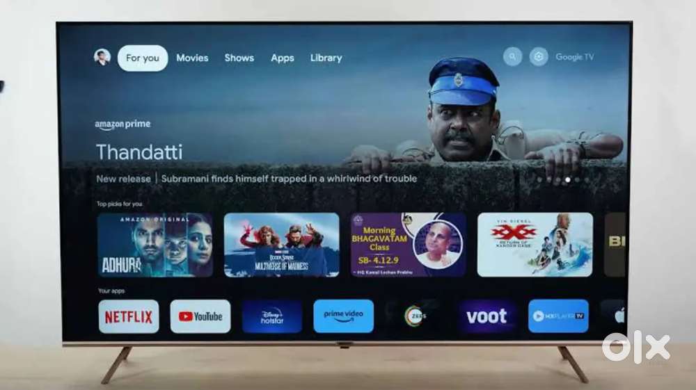 Bush smart google voice tv with 4K quality and free gifts on Bajaj
